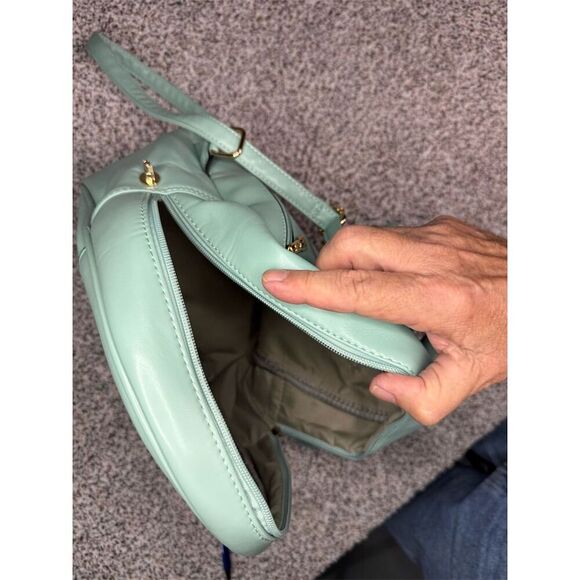 Montana West Women's Turquoise Crocodile Texture medium Backpack Purse - Picture 7 of 9